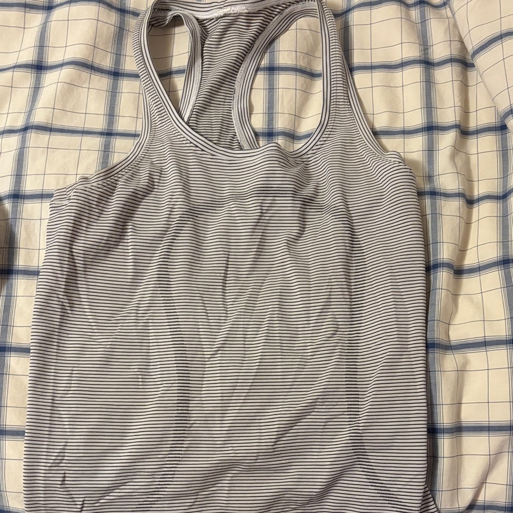 Lululemon Striped Gray Women's Tank Top